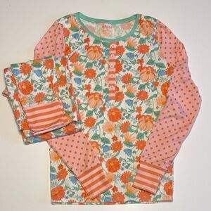 Matilda Jane Pink Floral and Polka Dot Pajama Set - size 16 Like New